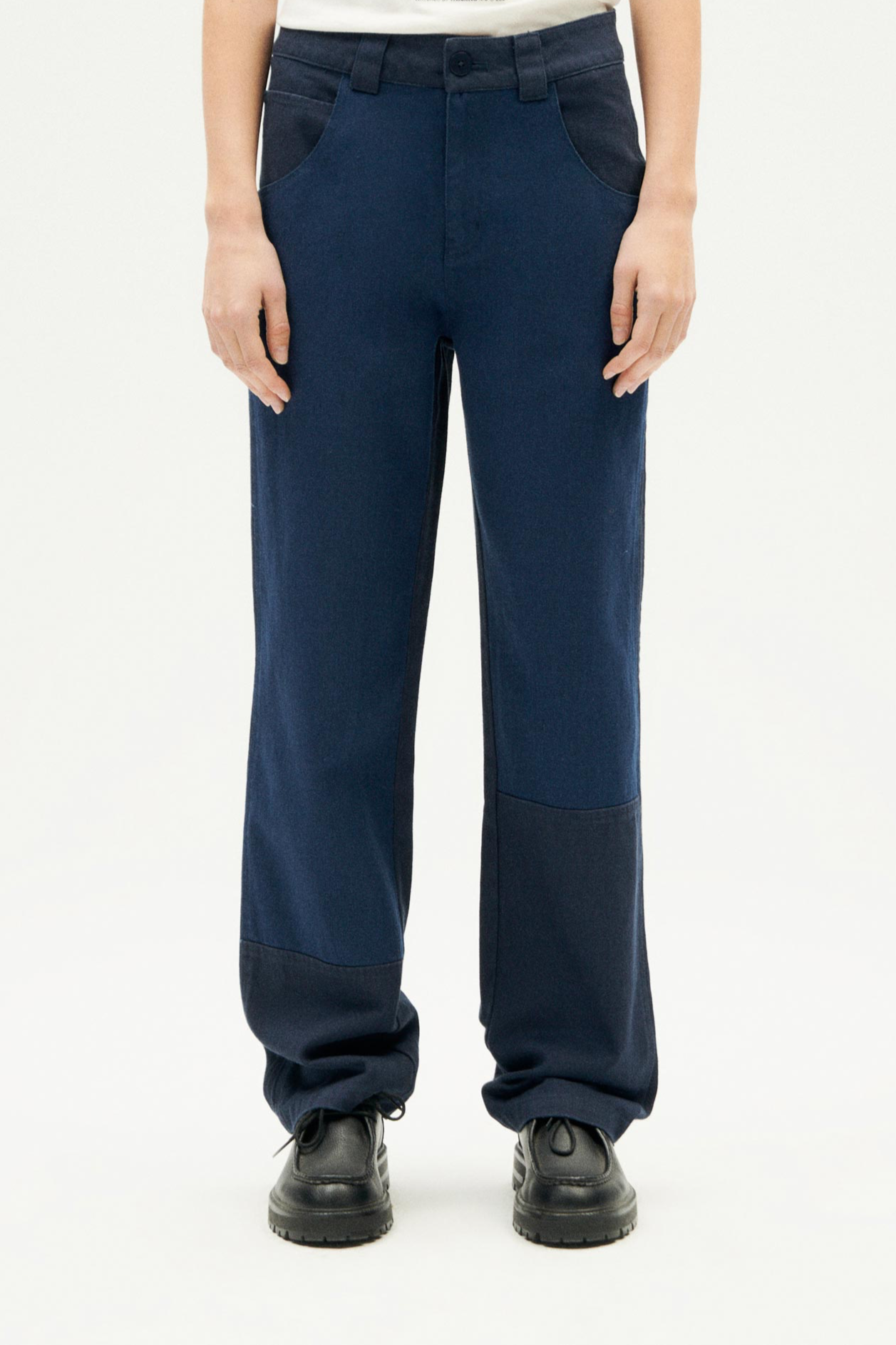 Thinking mu Damen vegan Jeans Dunkelblau