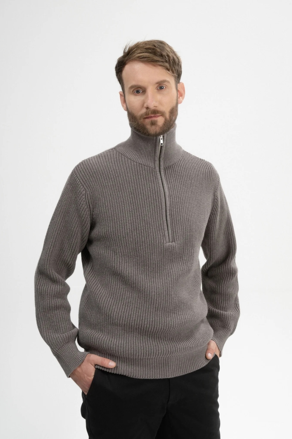 MELA Herren vegan Strickpullover Rippe Udai BÃ¤r nge