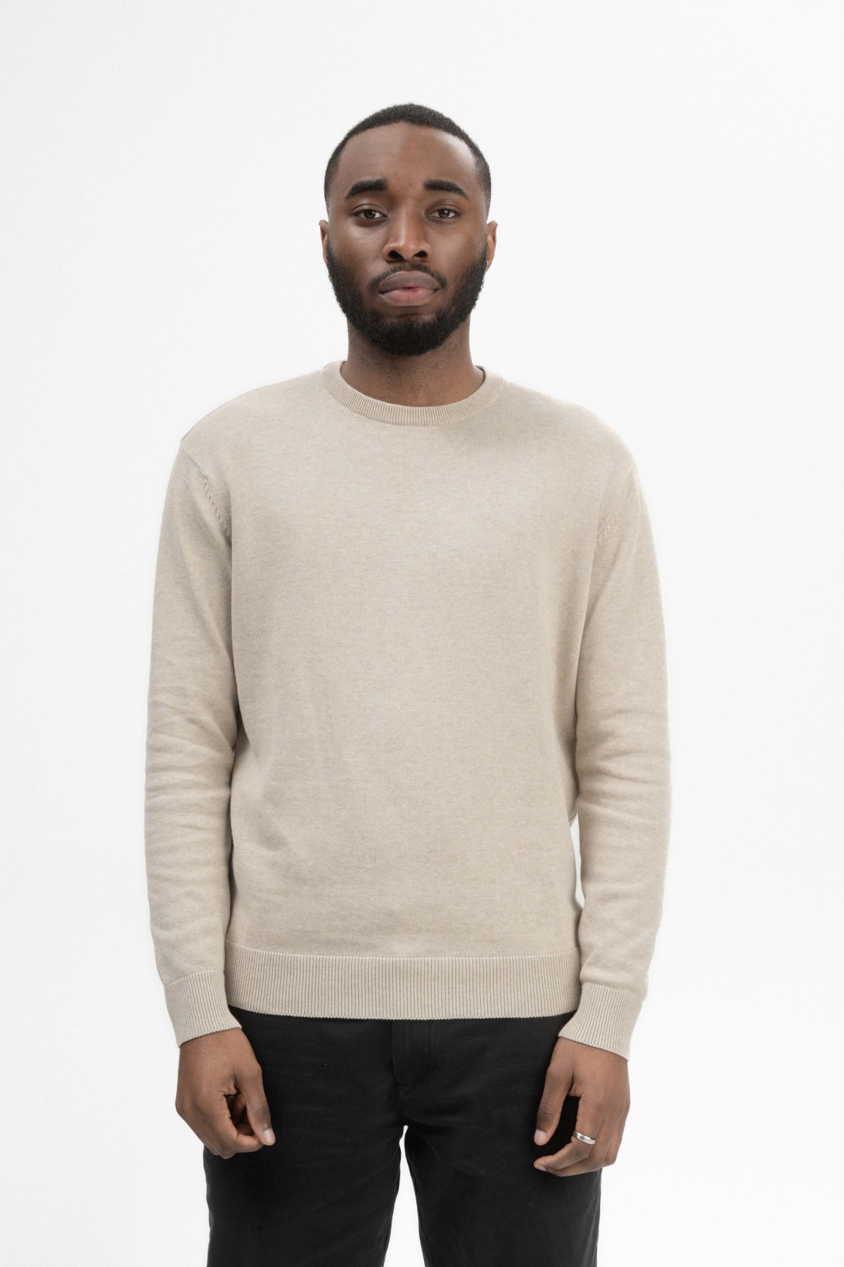 MELA Herren vegan Strickpullover Himal Pebble nge