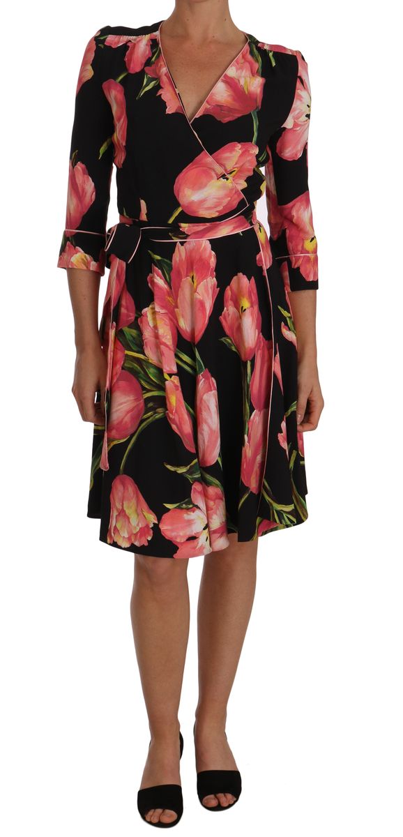Dolce & Gabbana Dolce Gabbana Wikkeljurk Met Tulpenprint