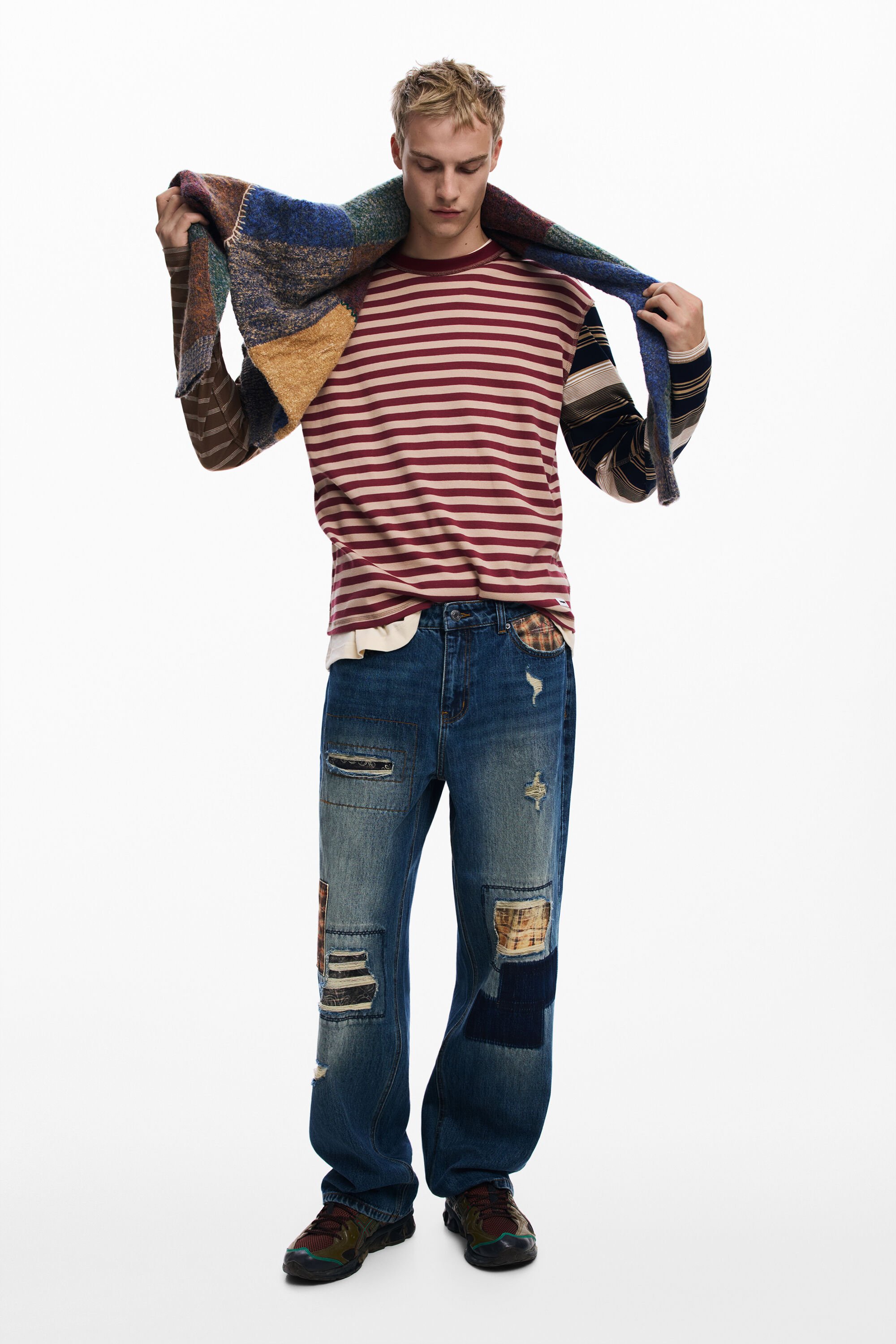 Desigual Patch spijkerbroek - BLUE