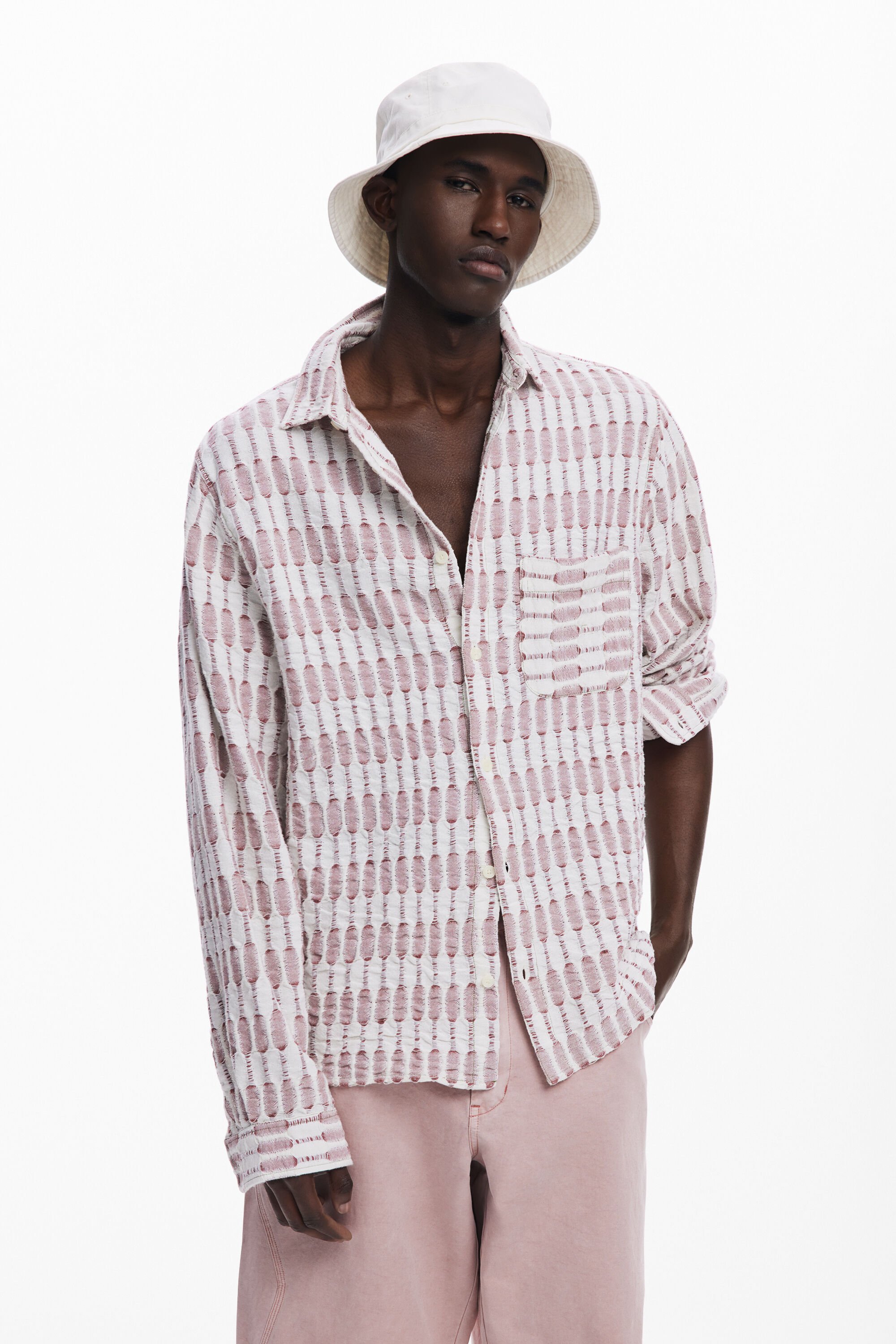Desigual Lange mouw geperforeerd shirt - RED