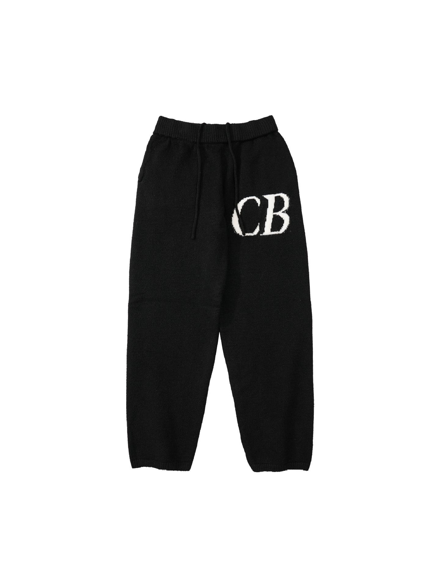StrideBox CB Trendy Minimalist Logo Jacquard Sweater - Unisex, Loose Fit, Round Neck S