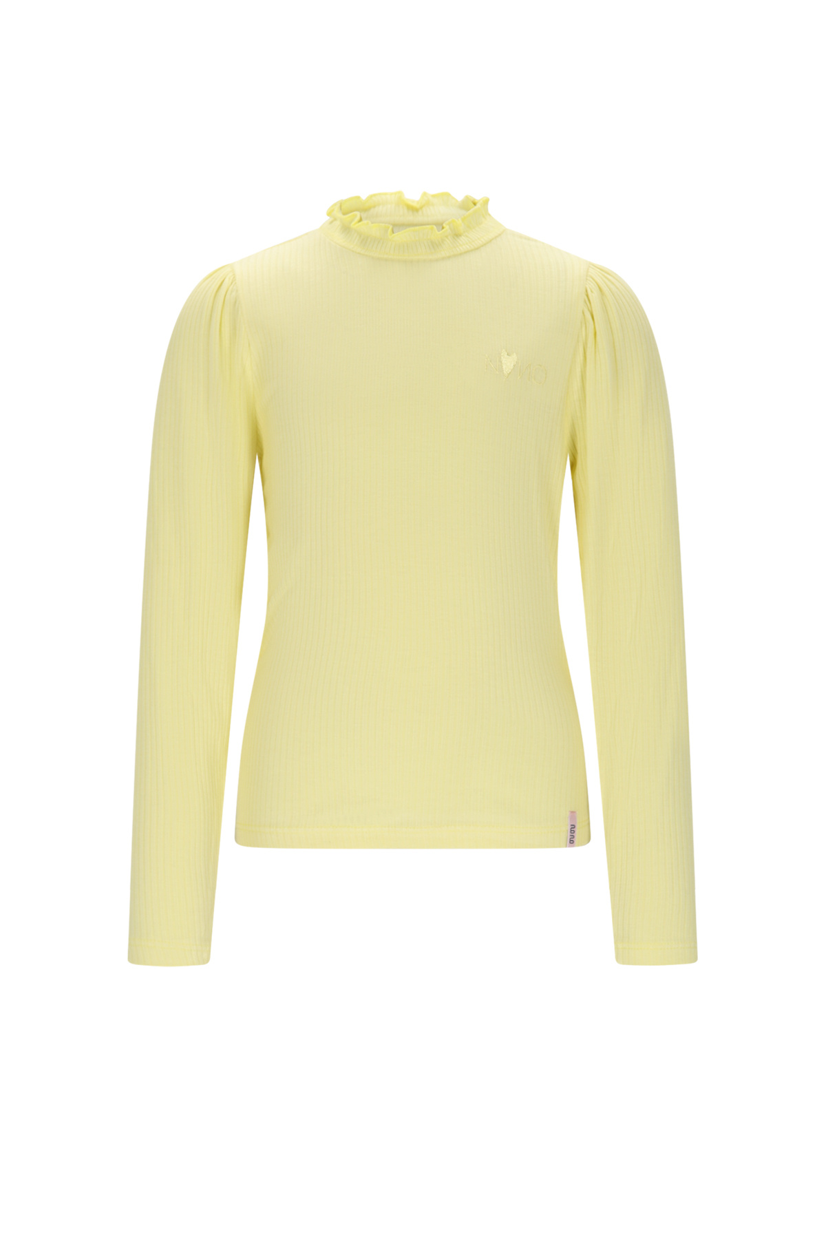 NoNo winter jersey t-shirt meisjes - geel - Koss - rib, ecovero