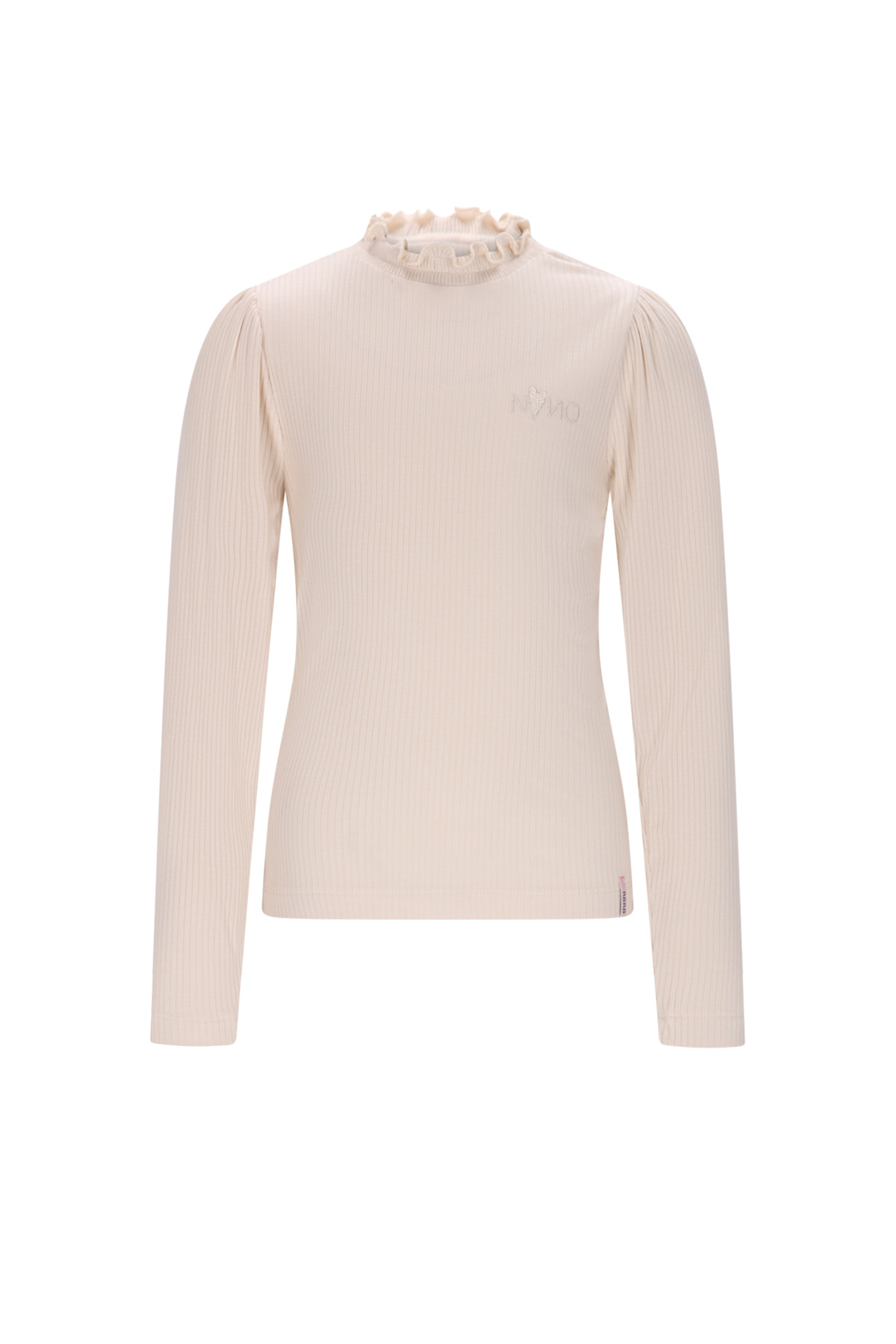 NoNo winter jersey t-shirt meisjes - ivoor - Koss - ecovero, rib