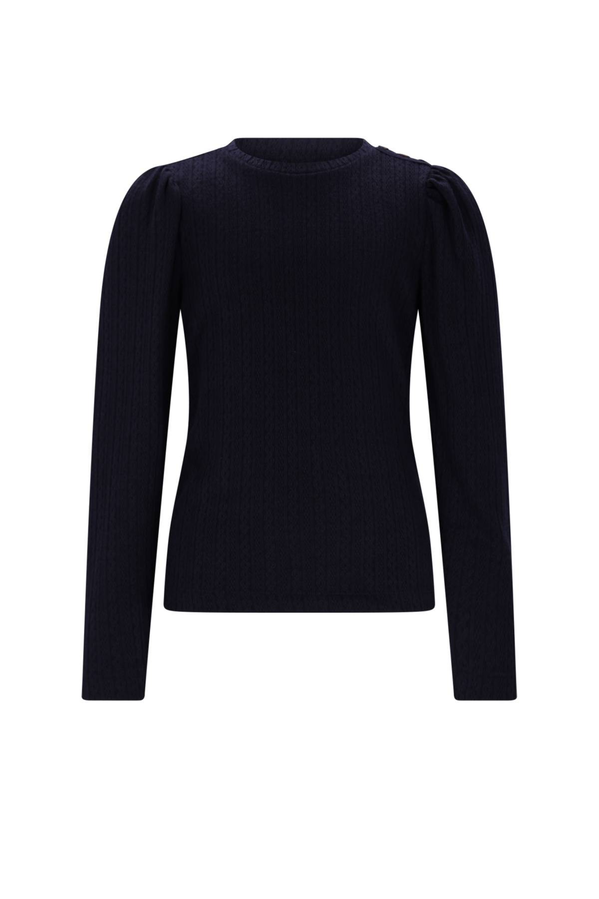 NoNo winter jersey t-shirt meisjes - navy blauw - Kiva - gebreid