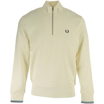 Fred Perry 1/2 Zip Sweatshirt, Ecru Tint