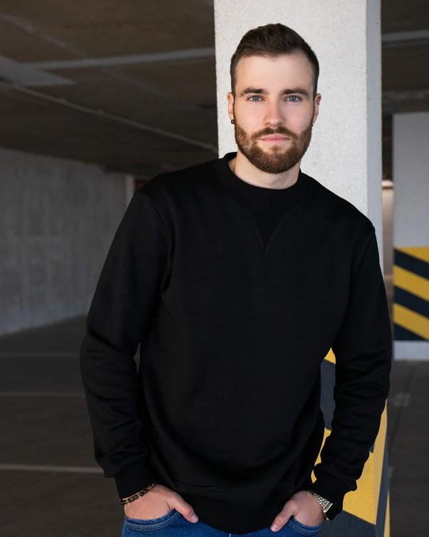 Issa Plus gewatteerd sweatshirt met getextureerde manchetten XXL