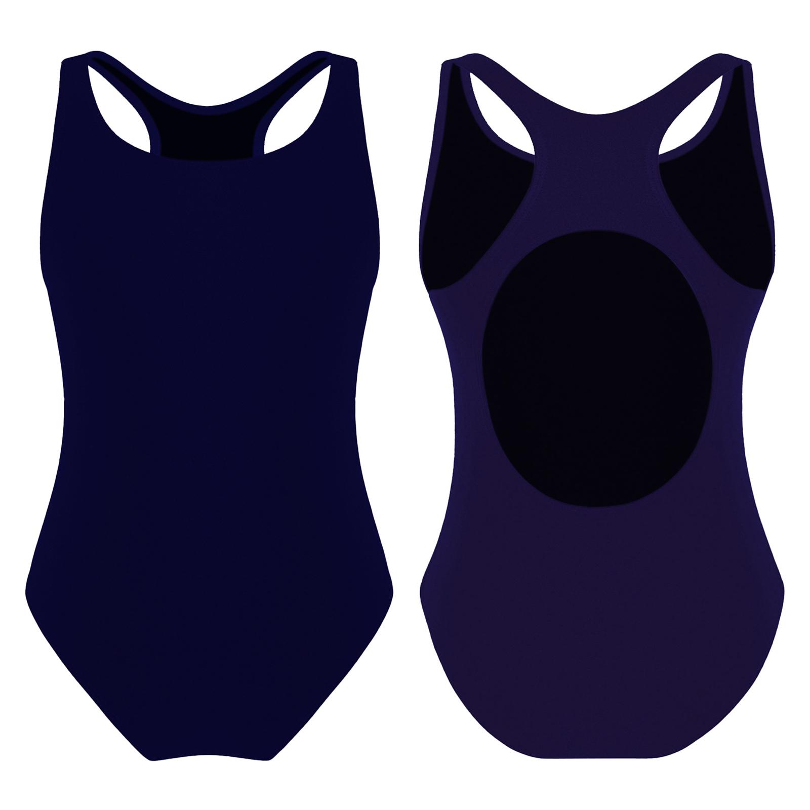 RUNQHUI Eendelige mouwloze racer sleutelgatrug stretchy zwemjumpsuit kindermeisjes badmode strand zwembadfeest 10-12 Years