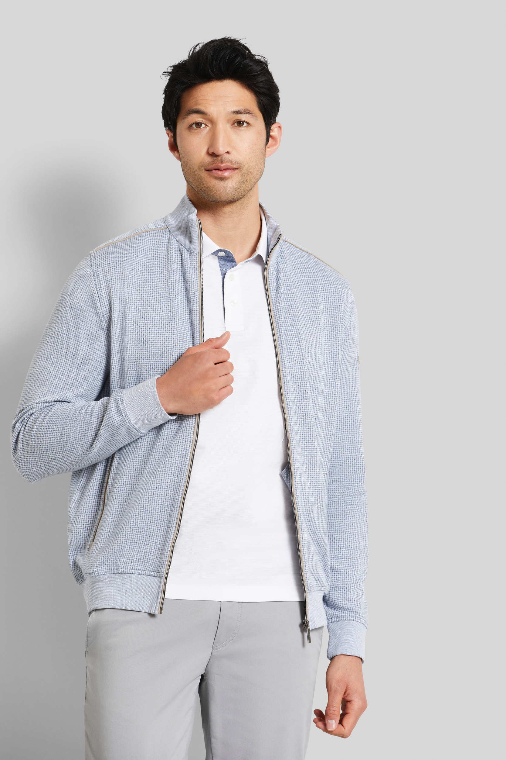 Bugatti Sweatshirt met collegkraag