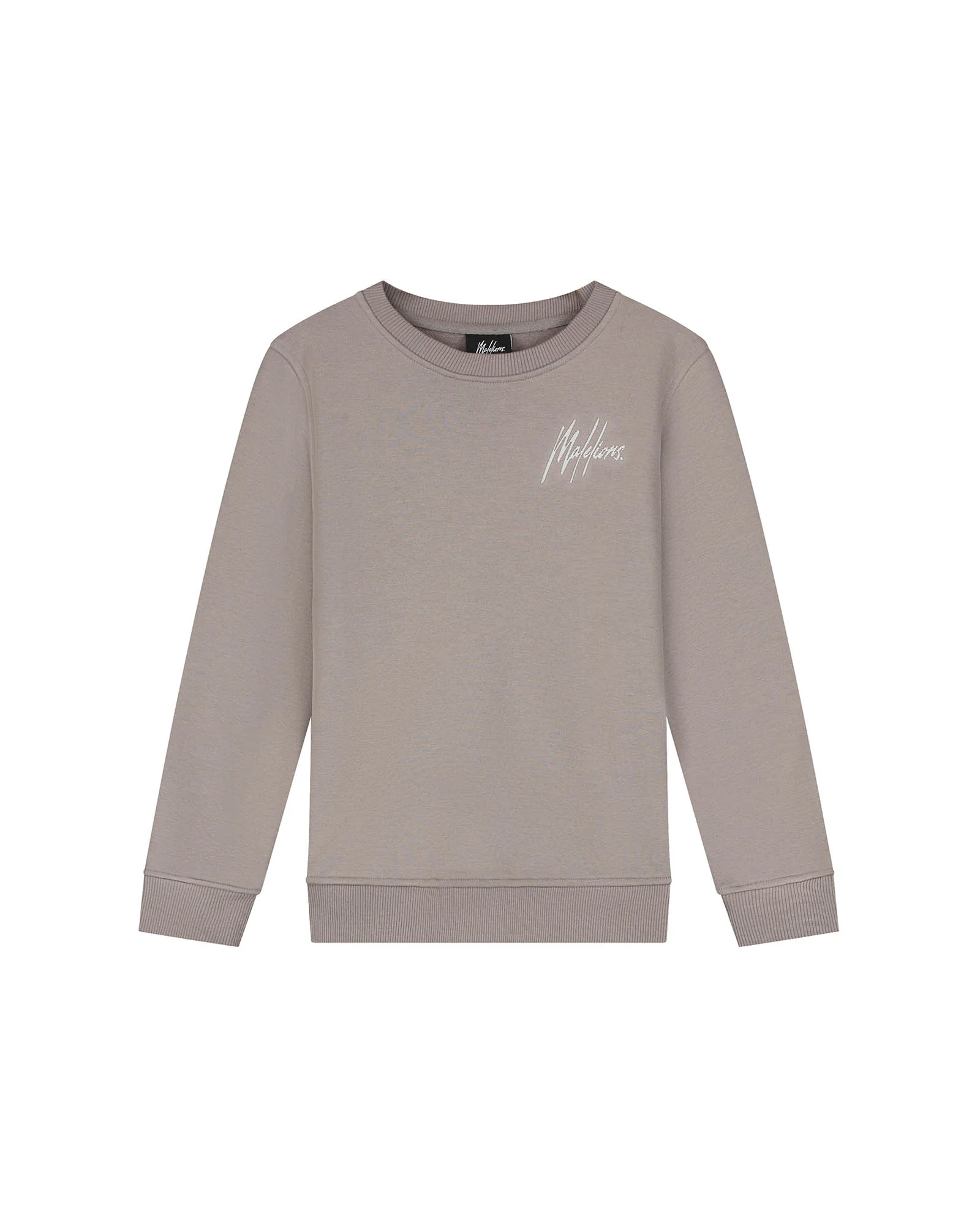 Malelions winter sweater jongens - bruin/wit - signature, gestreept
