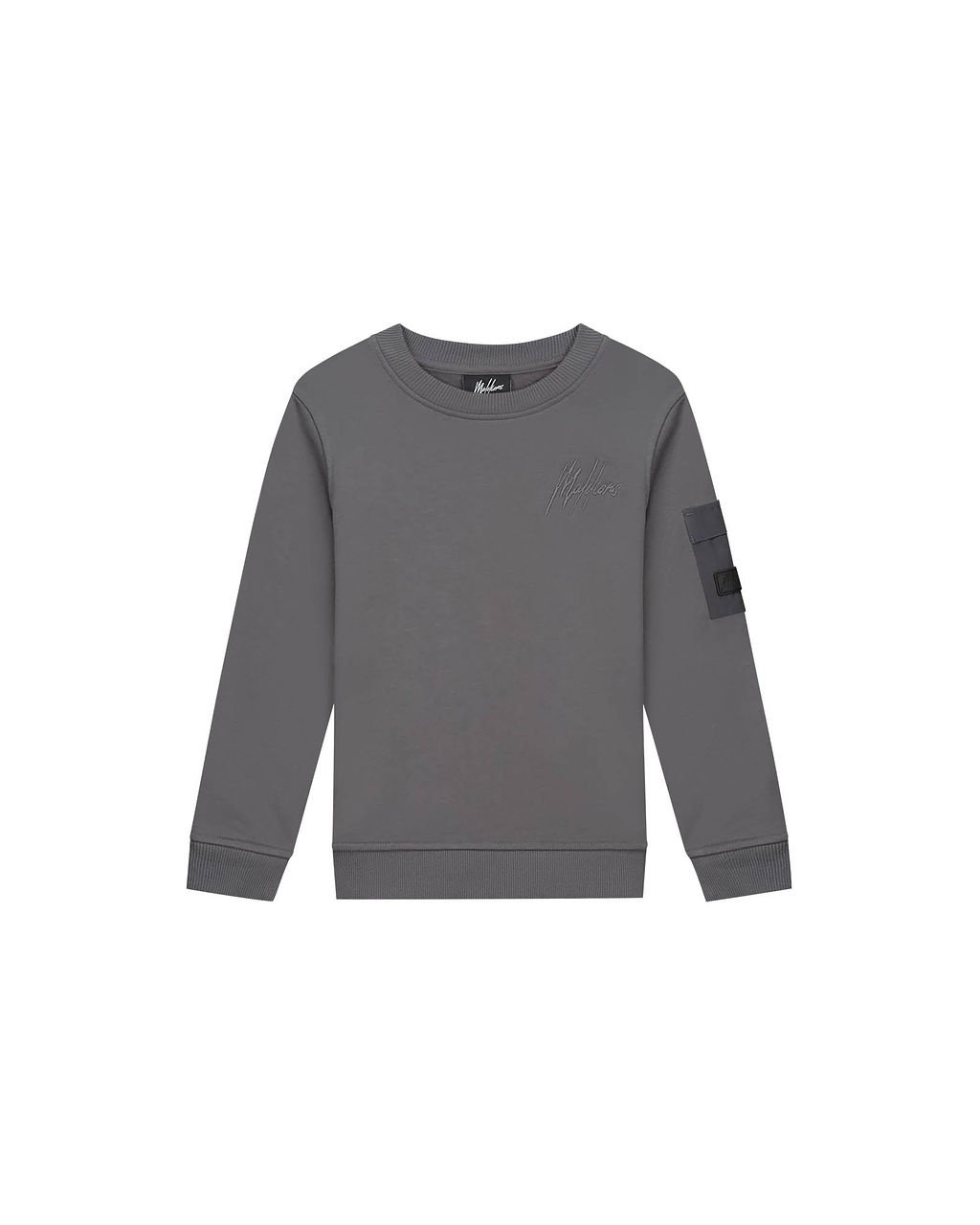 Malelions winter sweater jongens - grijs - nylon, zak