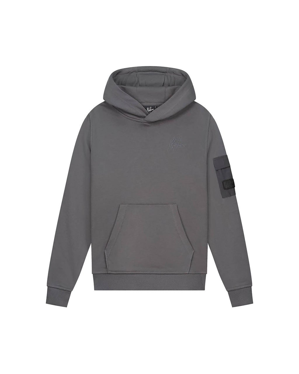 Malelions winter hoodie jongens - grijs - nylon, zak
