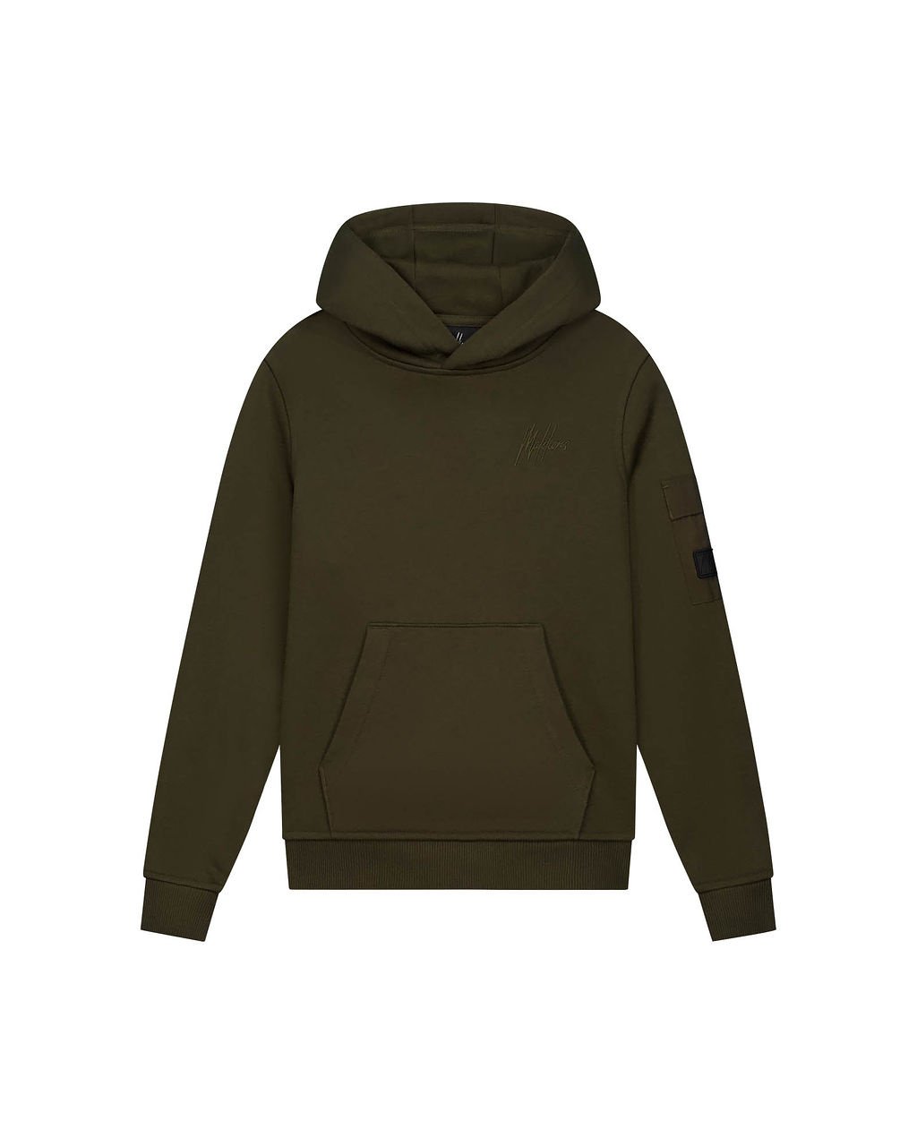 Malelions winter hoodie jongens - groen - nylon, zak