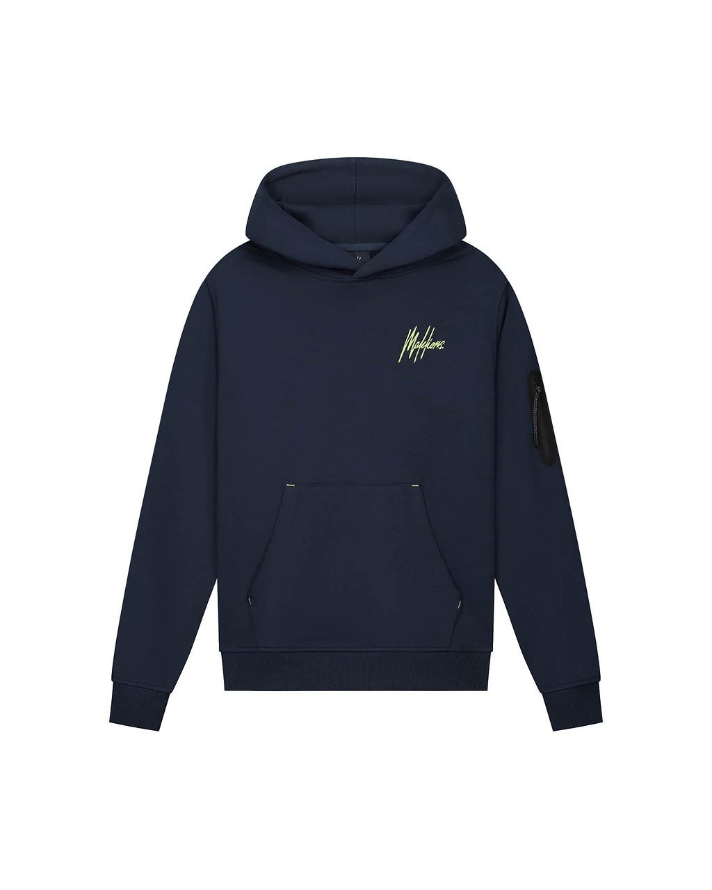 Malelions winter hoodie jongens - navy blauw/geel - counter