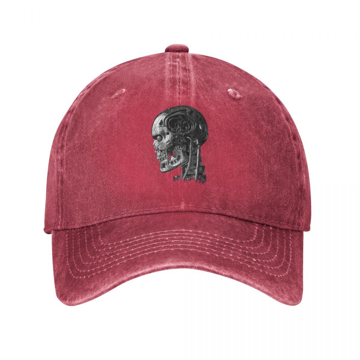 91421224MABN1UXM5T Terminator Robot Baseball Cap Mode Verontruste Denim Snapback Cap Mannen Vrouwen Outdoor Running Golf Hoeden Cap One Size