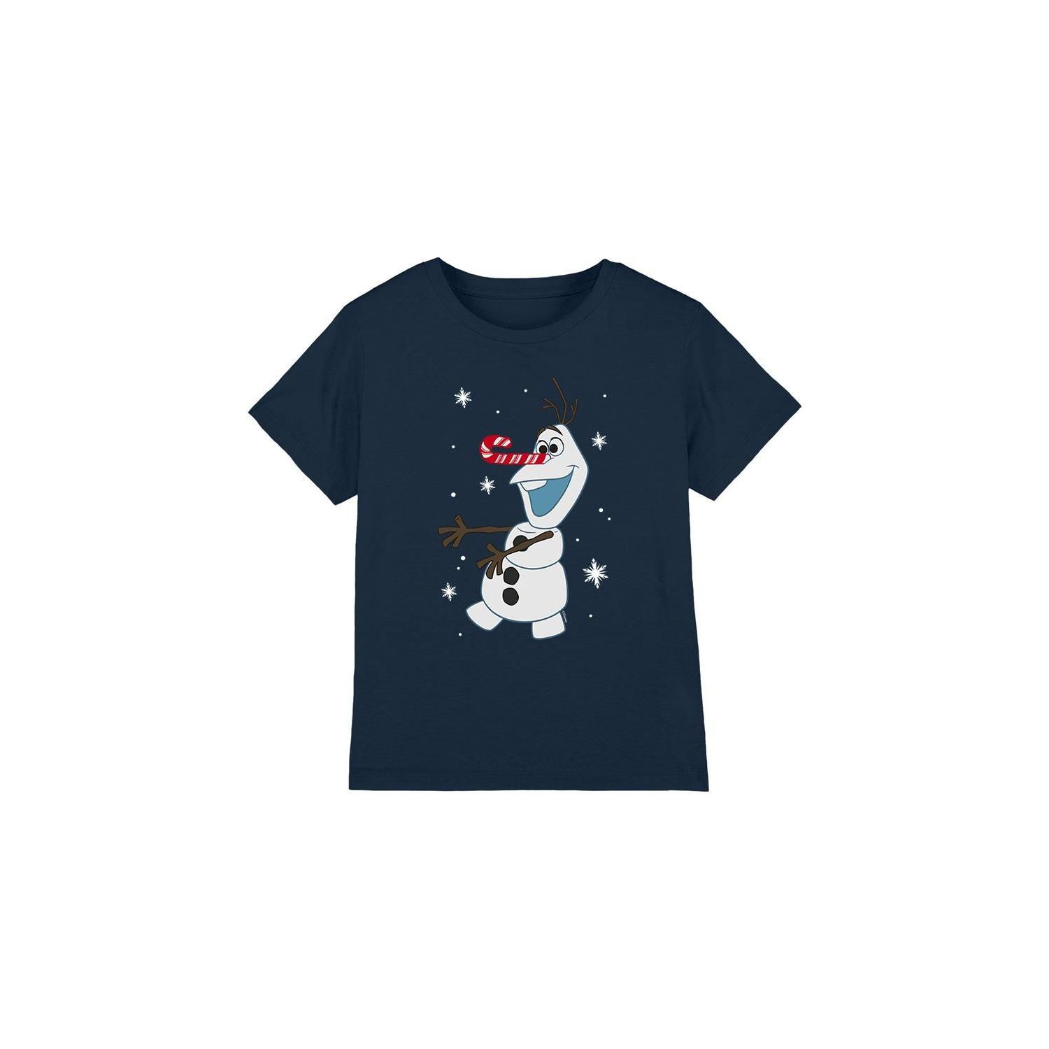 Frozen Childrens/Kids Olaf Candy Cane T-Shirt 7-8 Years