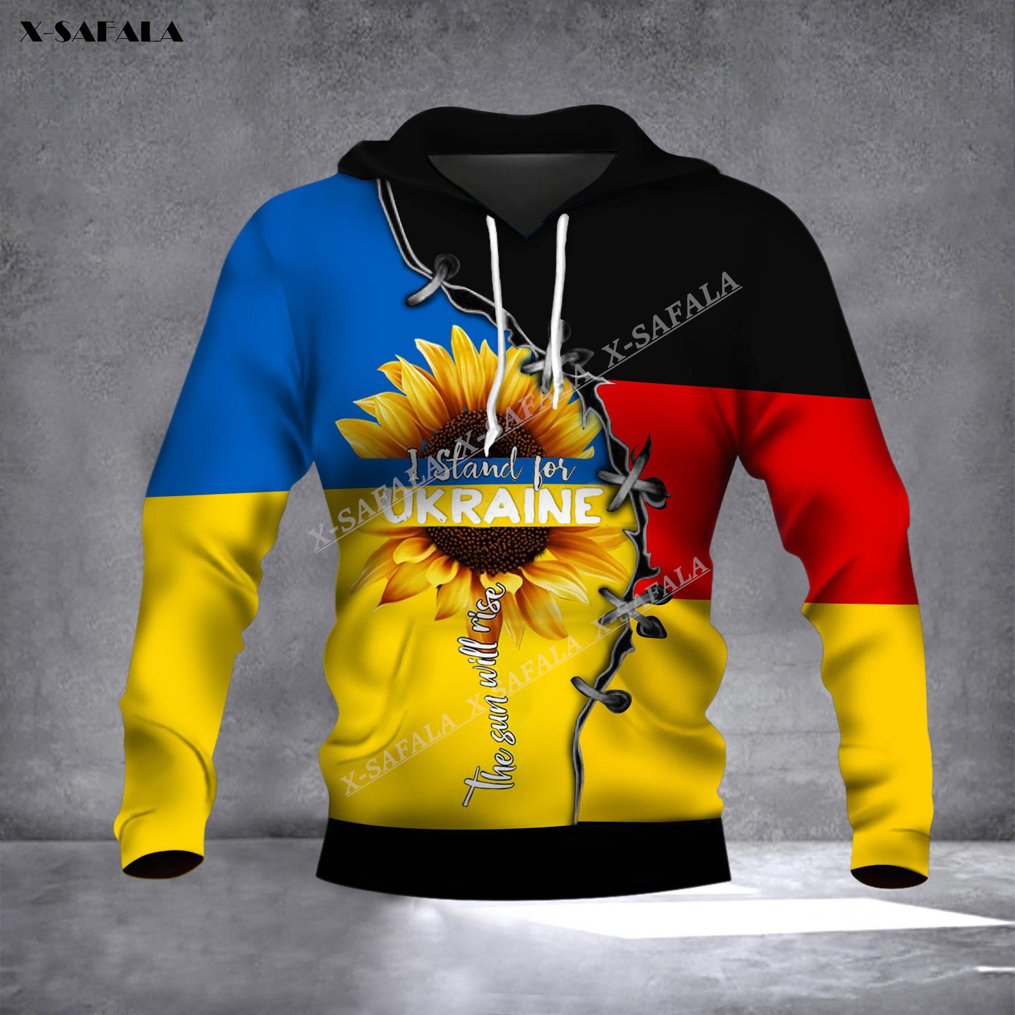 NB Fashion OEKRAÏNE KAART VLAG Half Finland 3D Print heren Hoodie Trui Mannen Sweatshirt Met Capuchon Jersey Trainingspakken Uitloper Lente Herfst Jas L