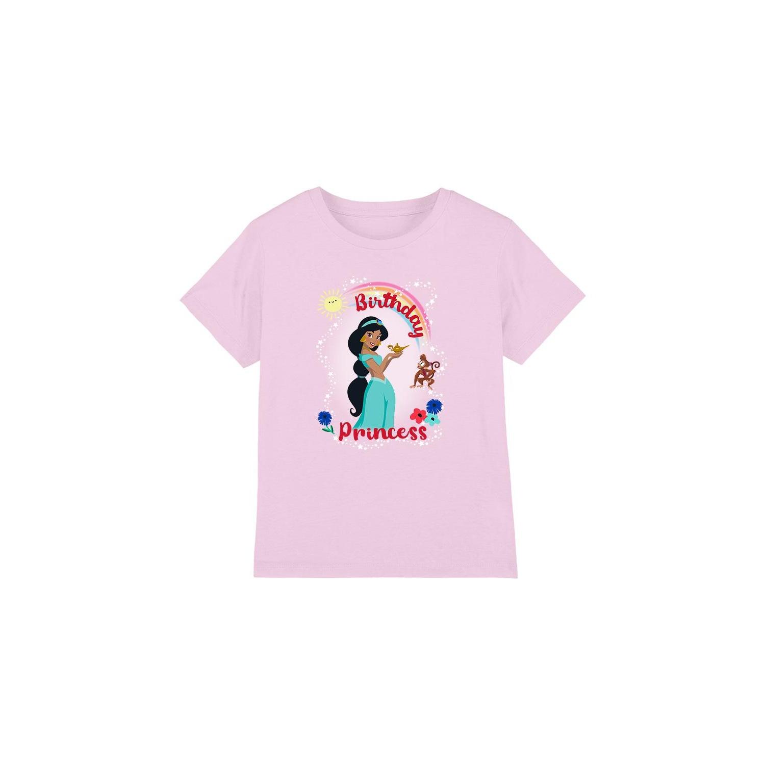 Aladdin Childrens/Kids Birthday Princess Jasmine Abu T-Shirt 3-4 Years roze