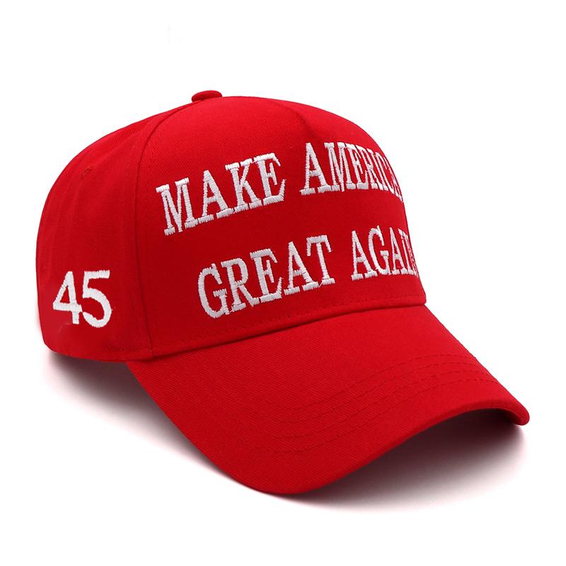 91341623MA8PHXC54Q Donald  45-47 Geef Nooit Op MAGA Pet Maak Amerika Weer Groot Slogan met USA Vlag Verstelbare Baseballpet Zwart rood