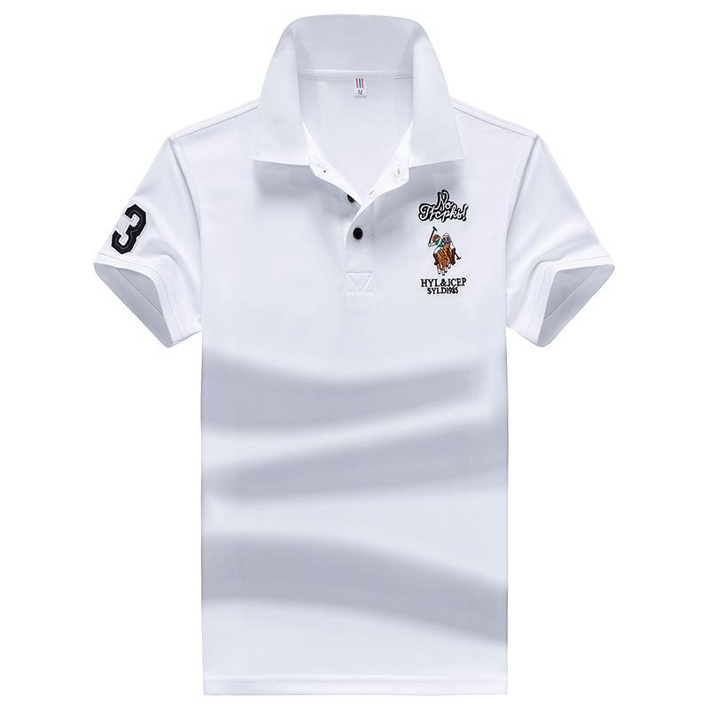 Tooyoo Herenpoloshirt met korte mouwen T-shirt Lente en zomer revers met halve mouwen en dieptepunt L