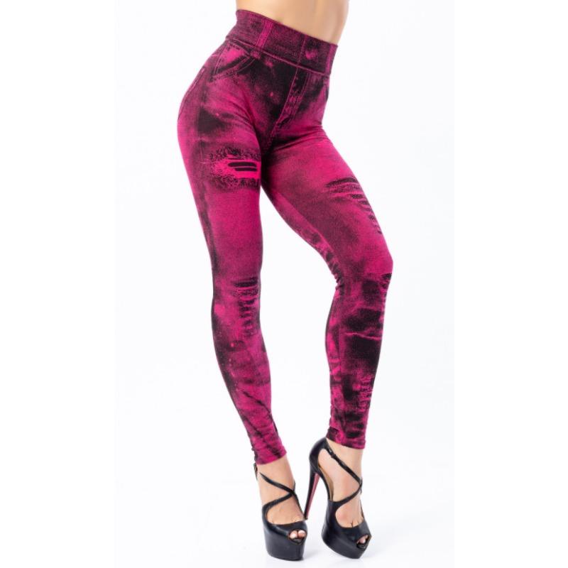Lucky Black Cat Dames Plus Size potloodbroek Imitatie jeans Denim broek Hoge taille legging Casual 3XL