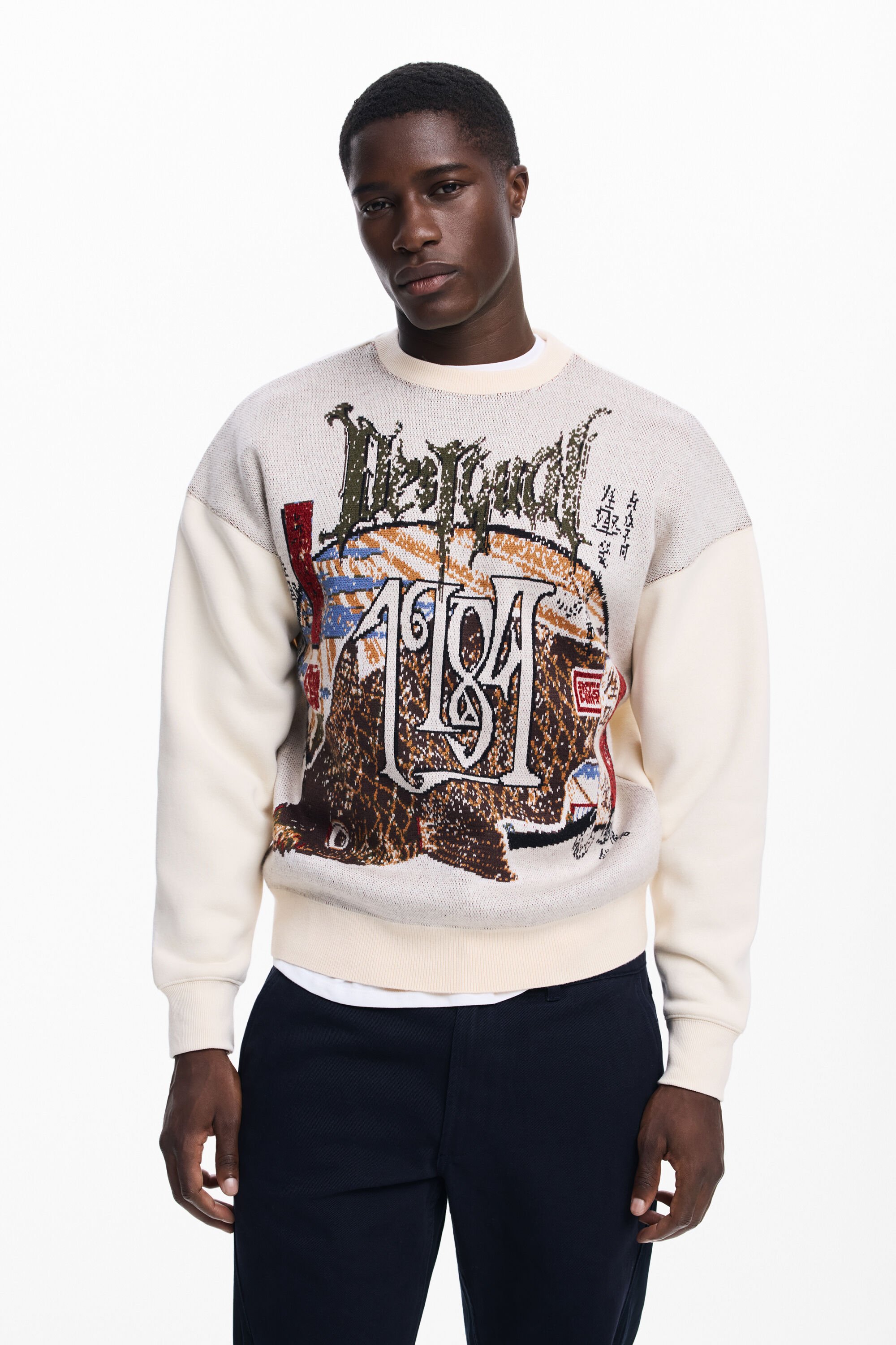 Desigual Vintage karper sweatshirt - BROWN