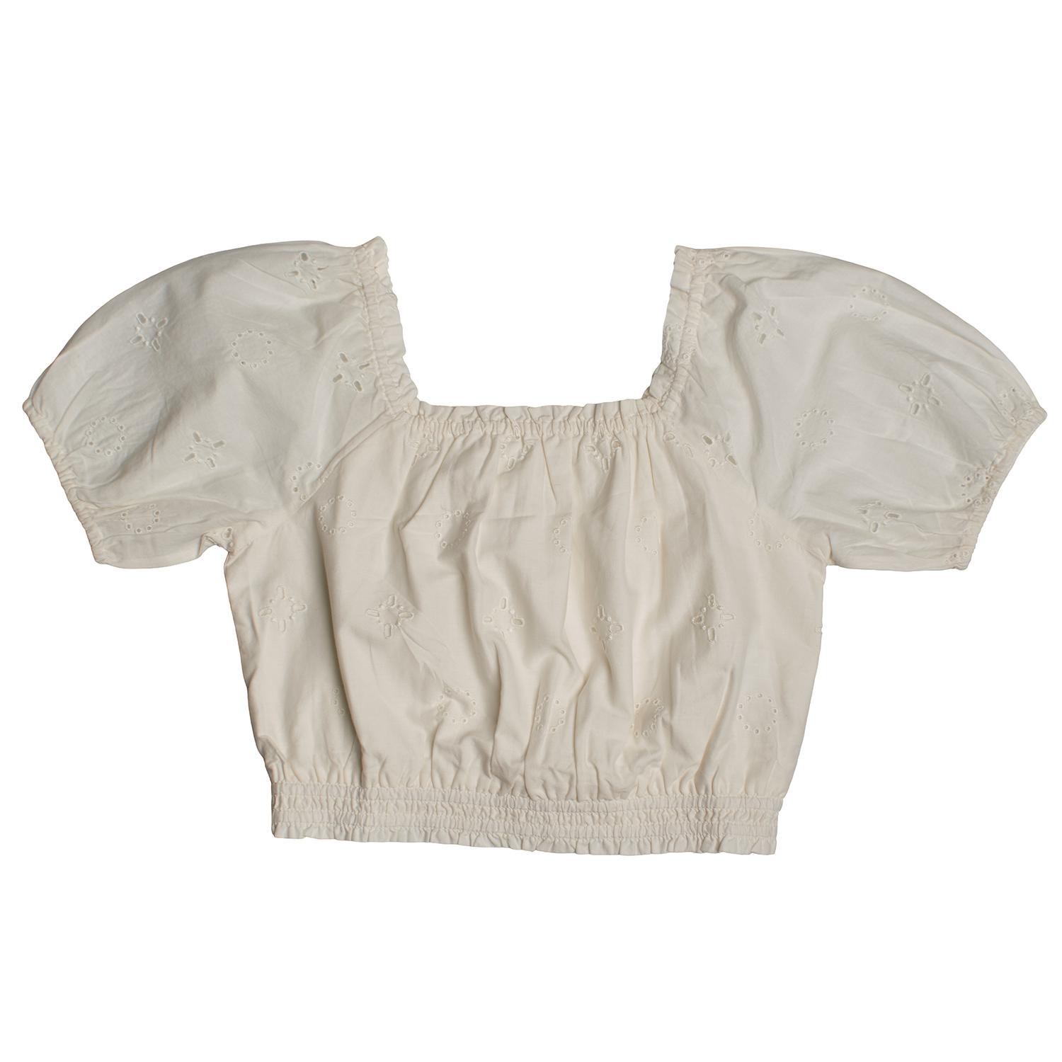 BlackPrice Blusa Corta Fruncida 601092 para Niña 10 AÑOS