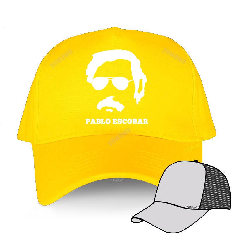 Animedrama Mannen katoenen Baseball Cap hiphop hoeden PABLO ESCOBAR Colombia drugs coca criminal medellin Mode vrouwelijke Snapback korte vizier hoed Adjustable