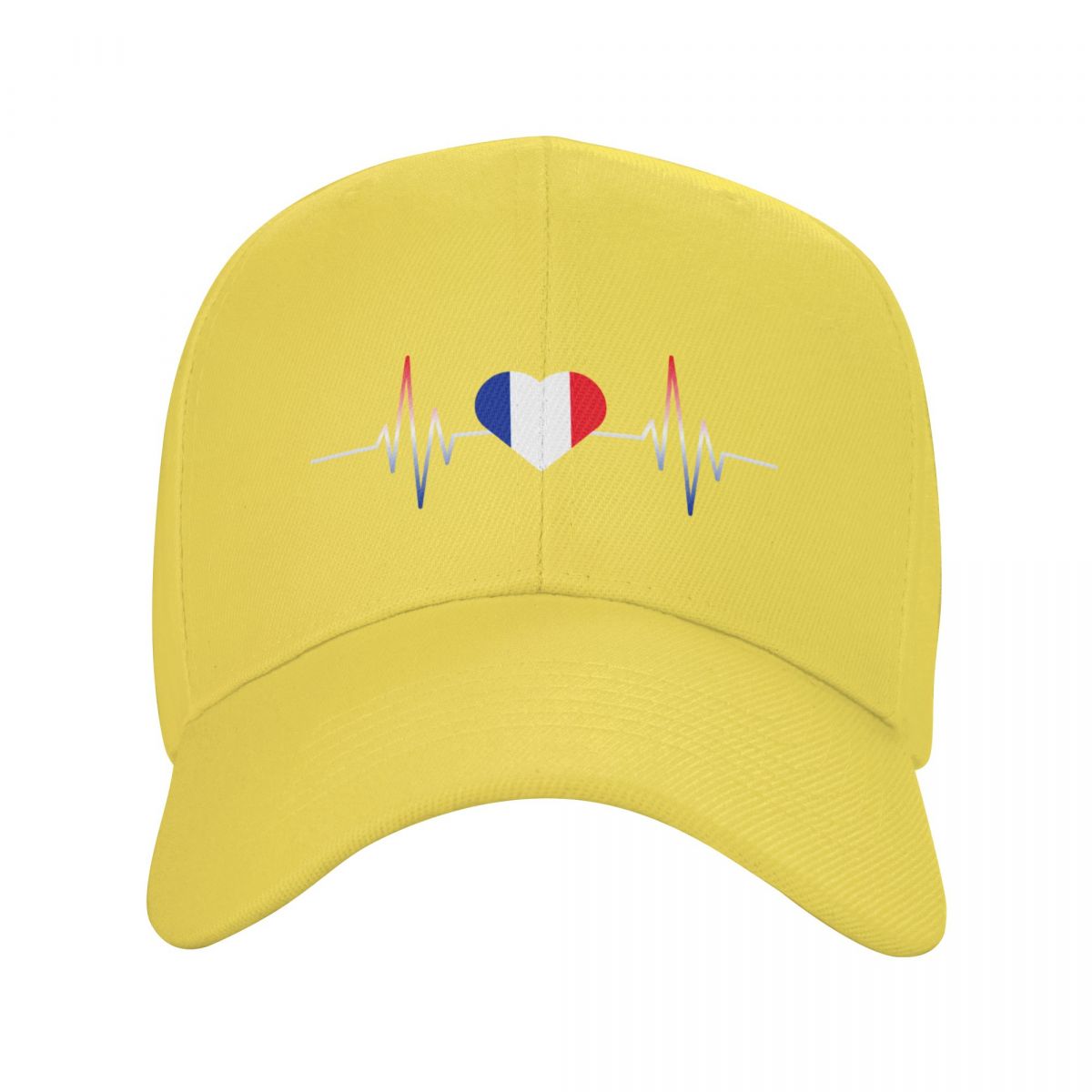 POPI home Gepersonaliseerde Frankrijk Heartbeat Franse vlag honkbalpet voor unisex vrouwen ademende vader hoed outdoor snapback caps Adjustable Cap