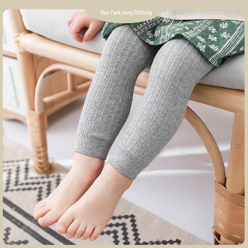 AI Supermarket Casual legging met negen punten voor kinderen in Koreaanse stijl voor lente en herfst. Elastische en comfortabele babymeisjespanty's. M (1-2 years)