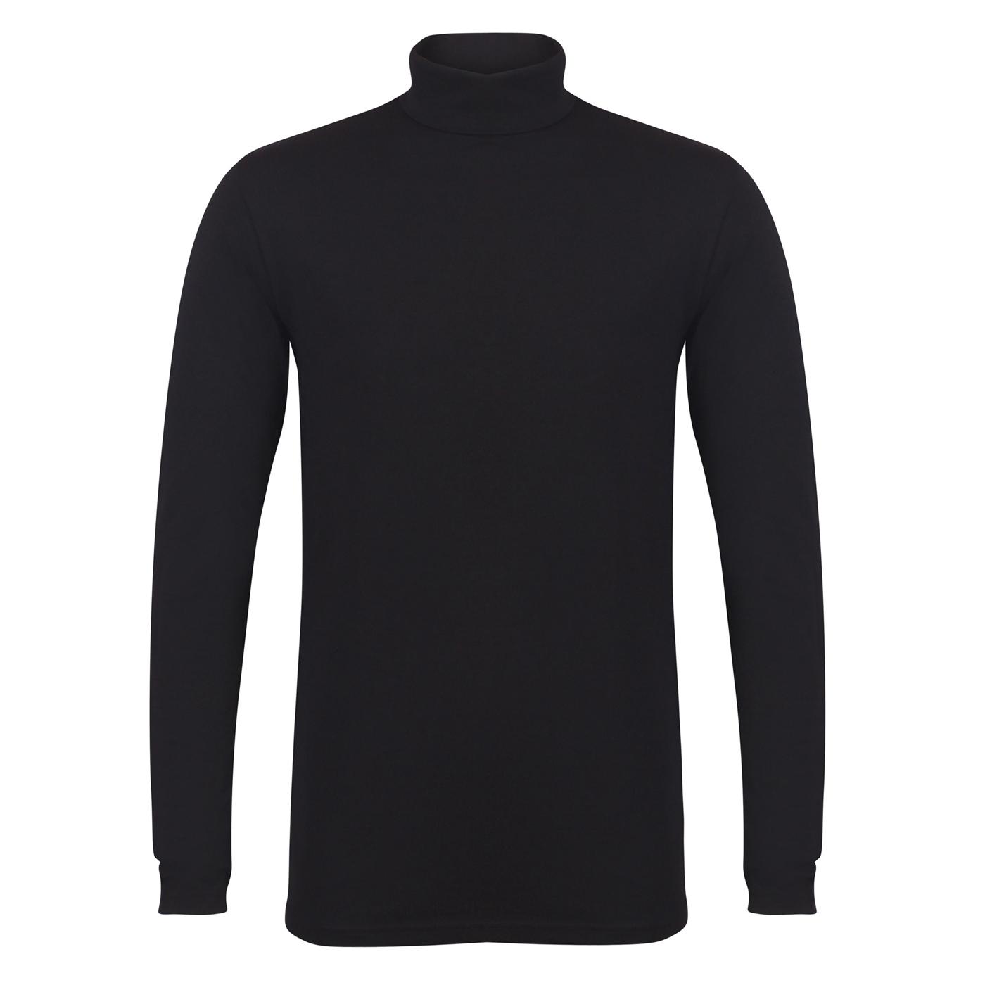 Skinni Fit heren feel good stretch top met rolkraag L zwart