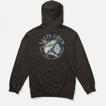 Salty Crew Sweater  Reel fly vintage hood fleece