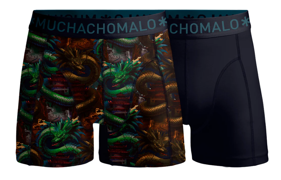 Muchachomalo Boys 2-pack boxer shorts print/solid