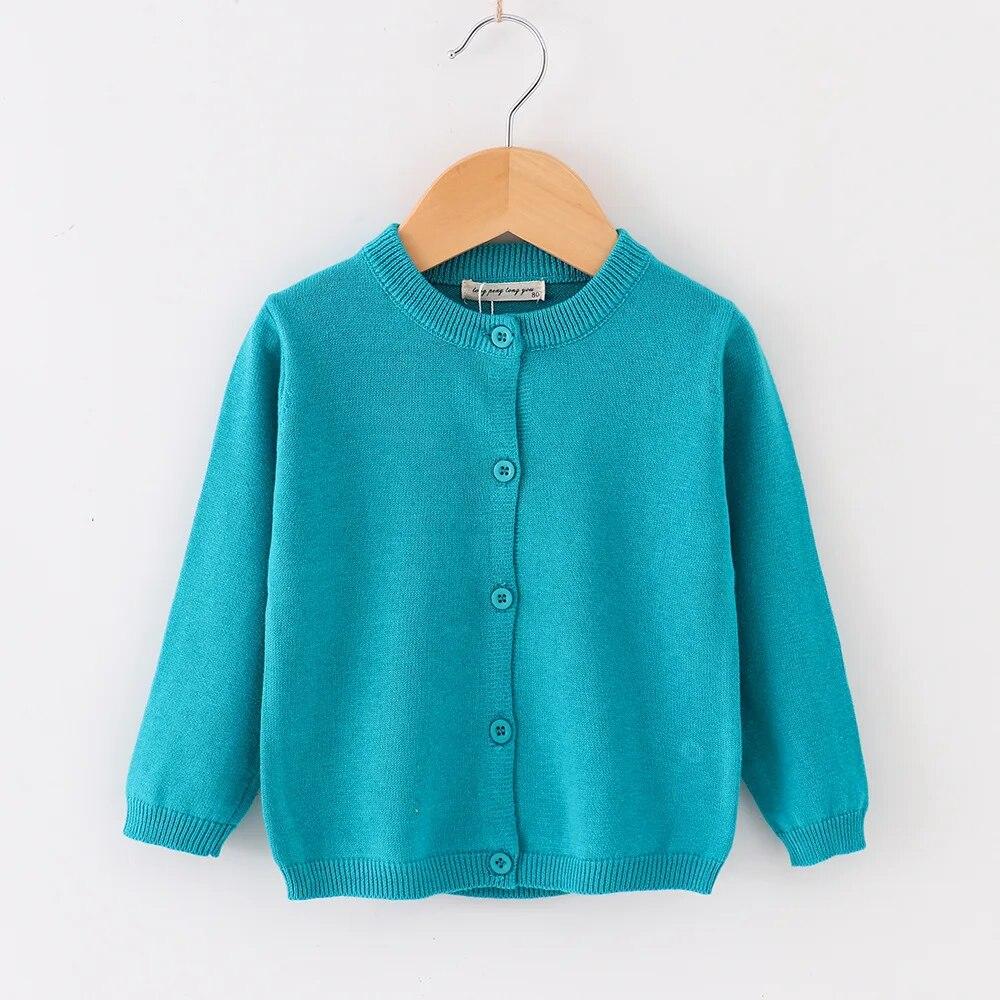 Dola Kinderen Gebreide Trui Lente Herfst Dunne Lange Mouw Baby Vest Jongens Meisjes Casual All-Match 2-10 Jaar zuigelingen Kind Bovenkleding 140cm groen/blauw