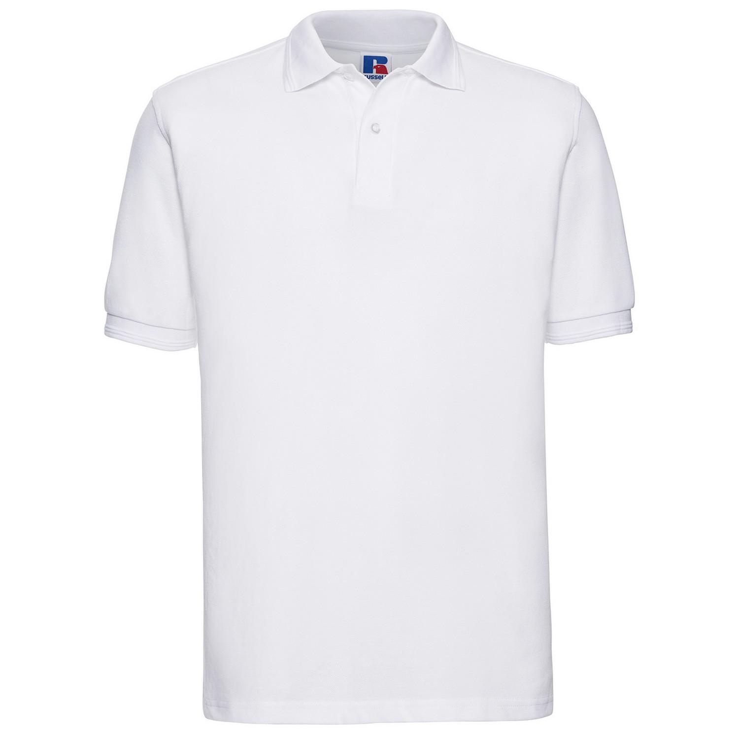 Russell Heren polykatoen piqué slijtvast poloshirt XS wit