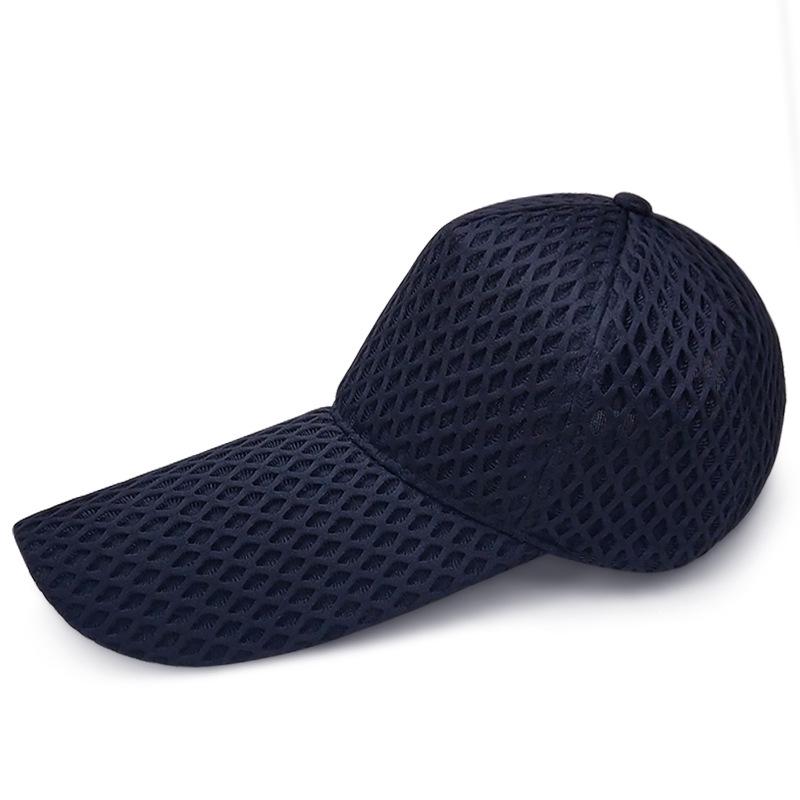 VantaGoods Unisex zomerzonnehoed met lange rand - ademende mesh eendenbekpet voor bescherming tegen de zon Extra Large (60-63CM) marineblauwe kleur