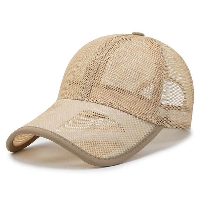 WTEMPO Zomer Mesh Baseball Cap Unisex Hoed Sneldrogende Golfhoed Verstelbare Hoed beige