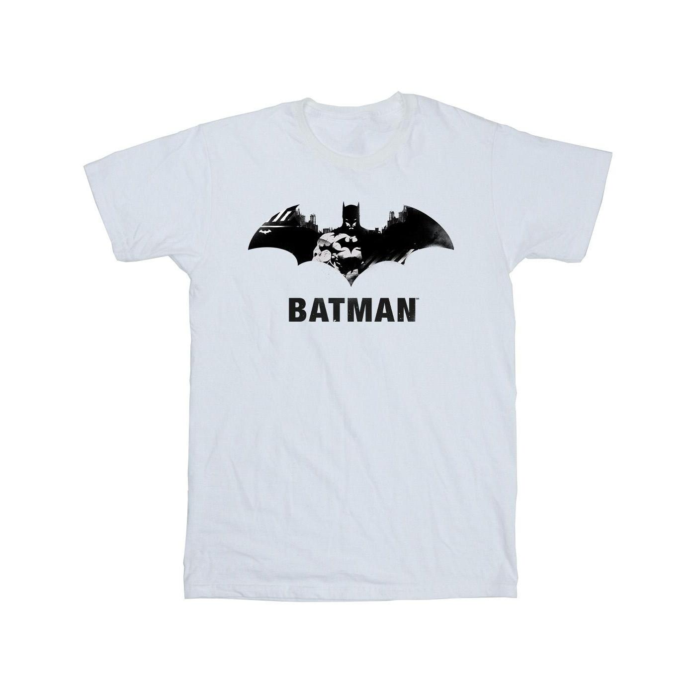 DC Comics Batman T-shirt met zwart Stare-logo voor jongens 12-13