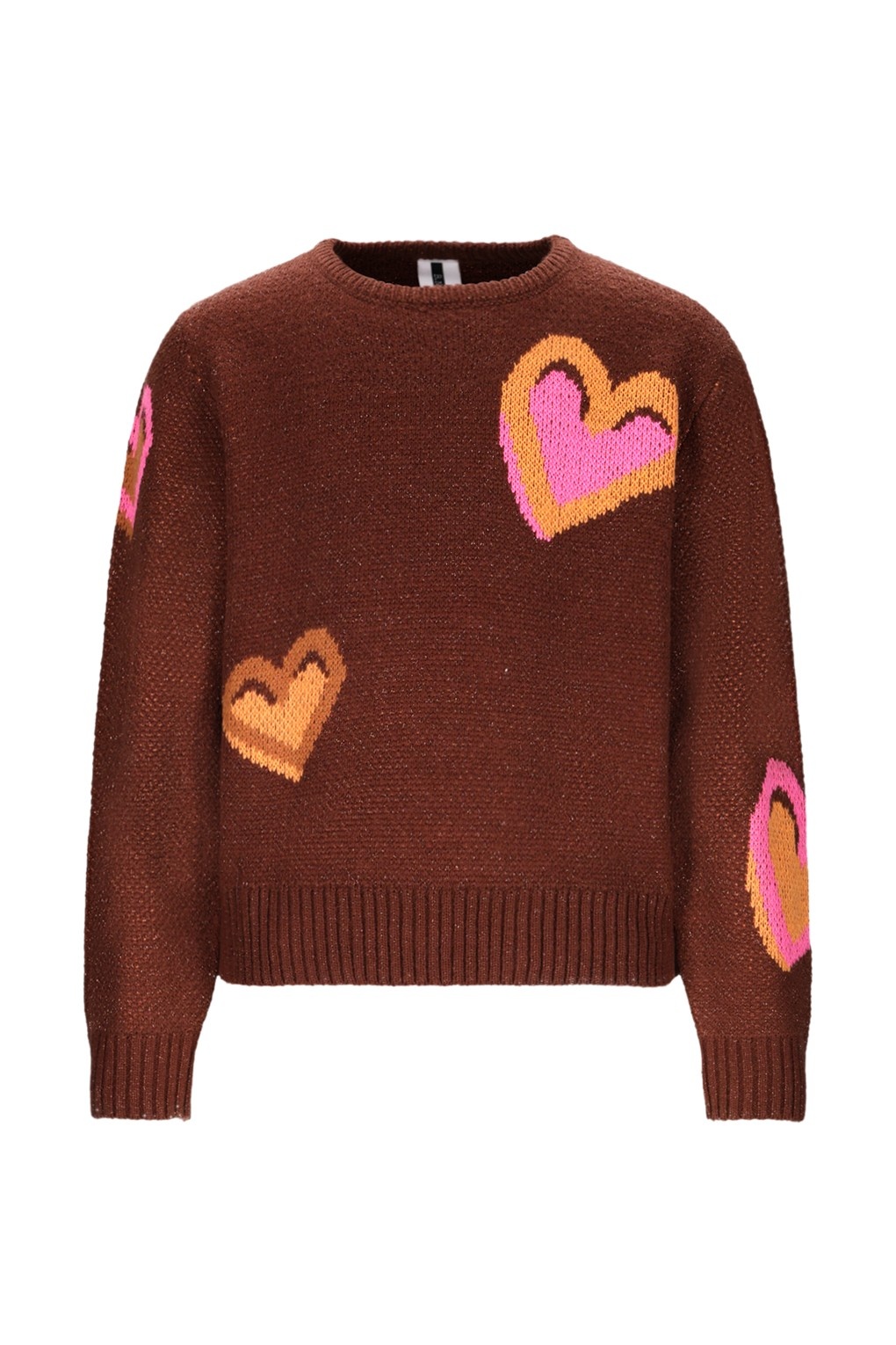 B.Nosy winter sweater meisjes - bruin -Khloe - gebreid, jacquard