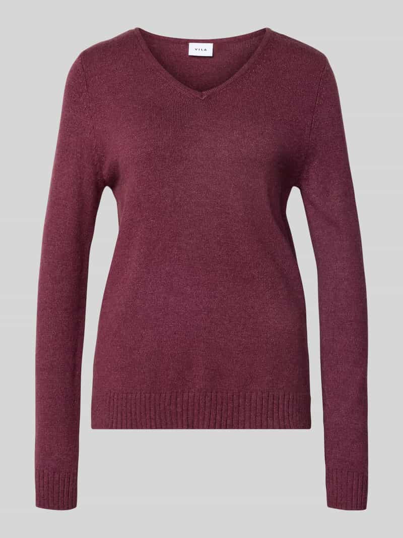 Vila Trui met V-hals VIRIL V-NECK L/S KNIT TOP - NOOS