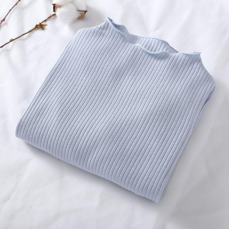 WTEMPO Kinderen meisje katoenen T-shirt met lange mouwen kinderen coltrui dieptepunt shirt tops kleding 80 blauw