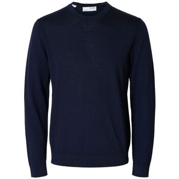 Selected Trui  16094647 MERINO CREW-NAVY BLAZER