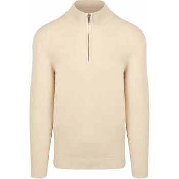 Profuomo Sweater  Half Zip Pullover Structure Beige