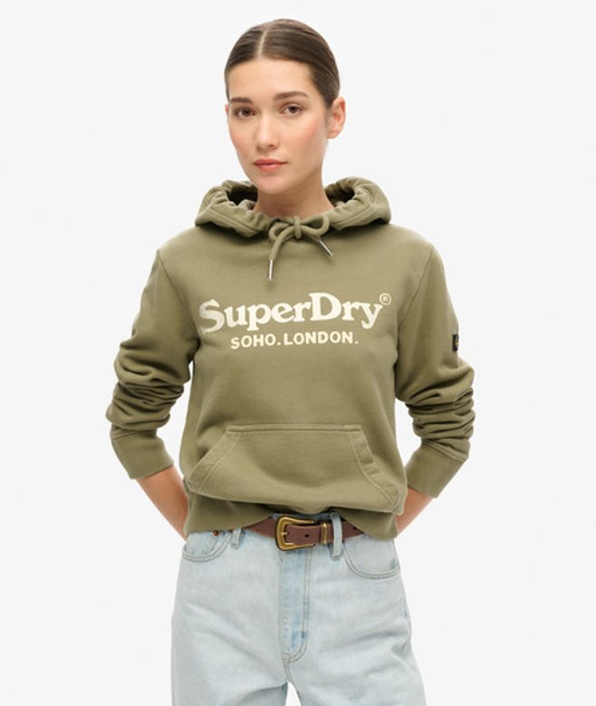 Superdry Metallic Venue Hoodie Groen