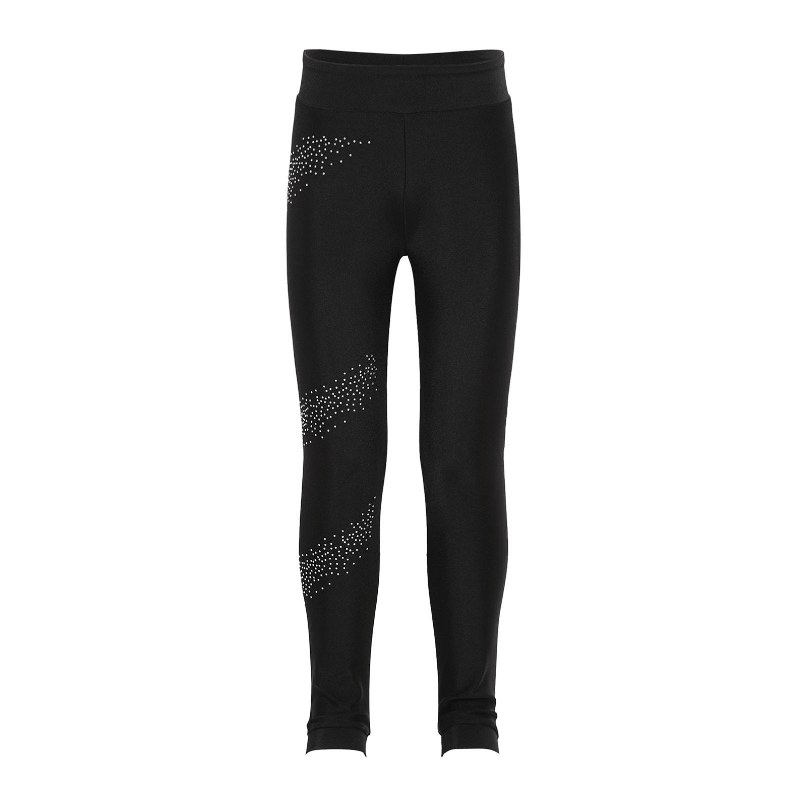 YOOJIA Kunstschaatsbroek voor meisjes, legging met glittersteentjes, stretch sportlegging voor kinderen, balletdanslegging 11-12 Years