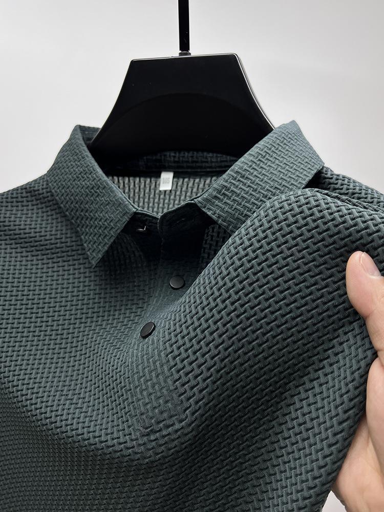 PulseTrade Heren Cool Mesh IJszijde Poloshirt - Korte Mouw, Effen Kleur, Glad Materiaal, Shirtkraag, Zomerstijl. 4XL