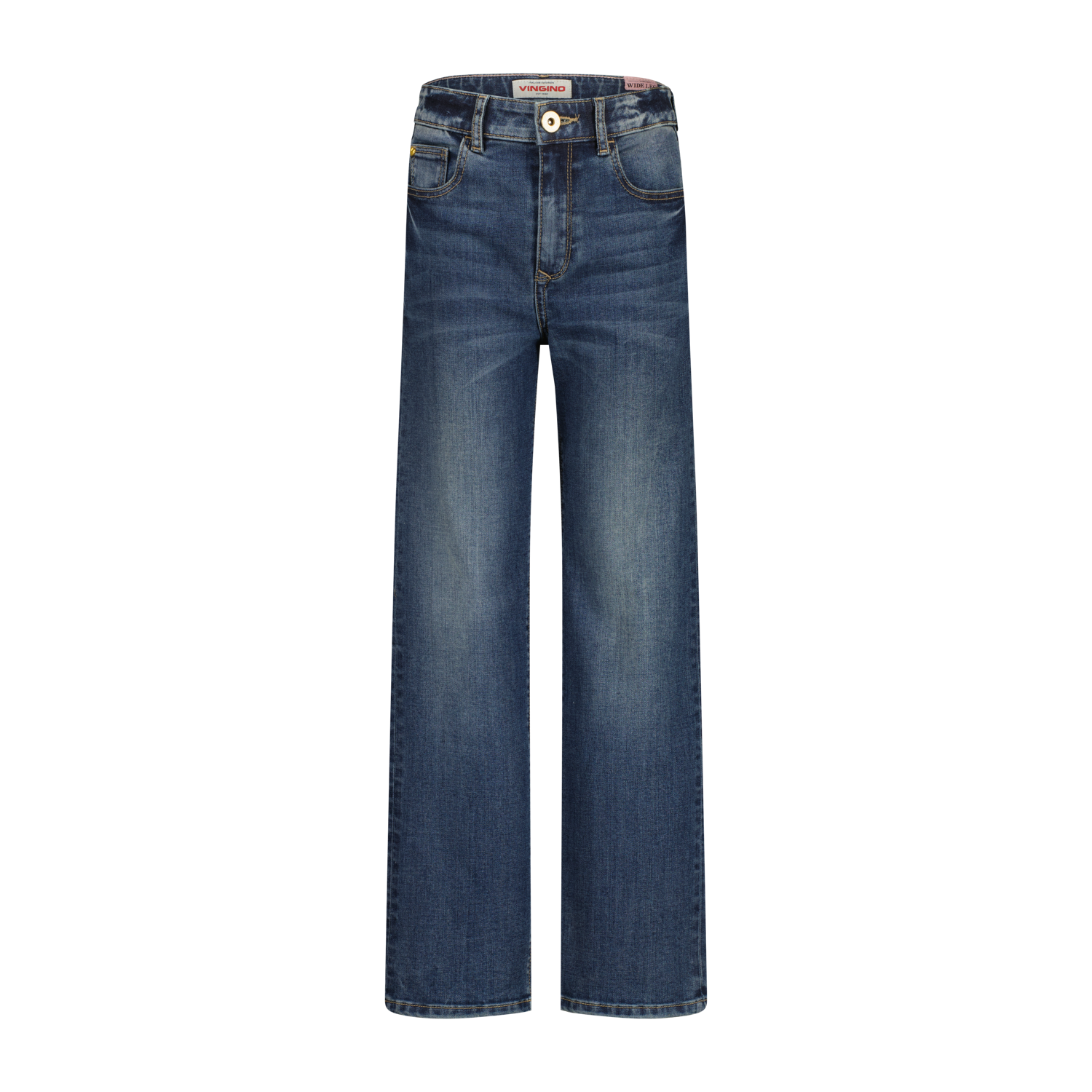 Vingino winter jeansbroek meisjes - donker blauw - Coco - wide leg fit