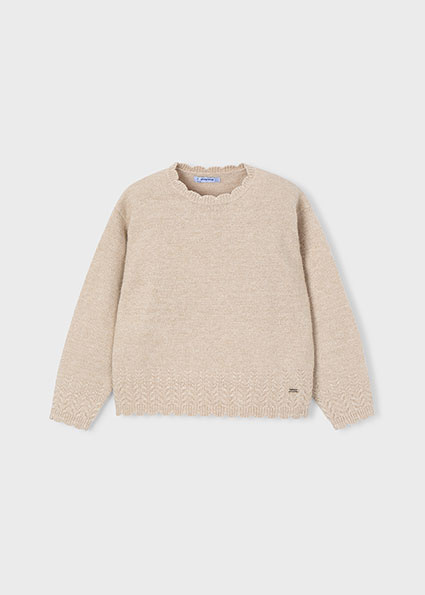 Mayoral winter sweater meisjes - bruin - gebreid