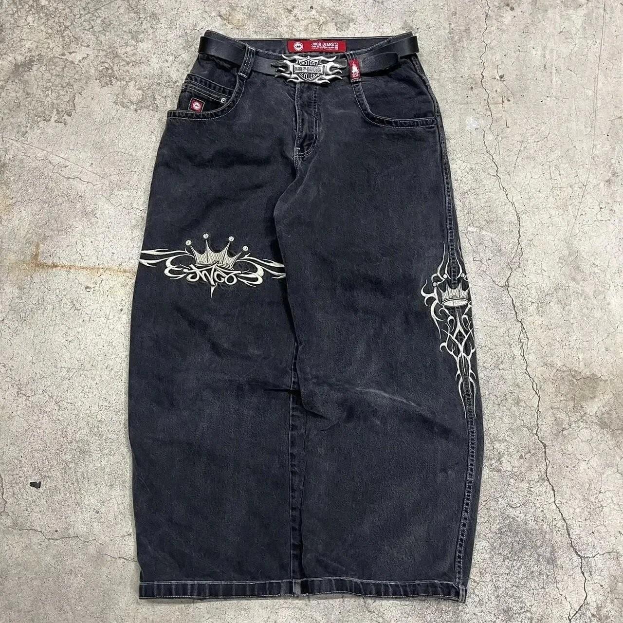The Two American Retro Spring Hip Hop Style Trendy Loose Wide-Leg Cropped Jeans M